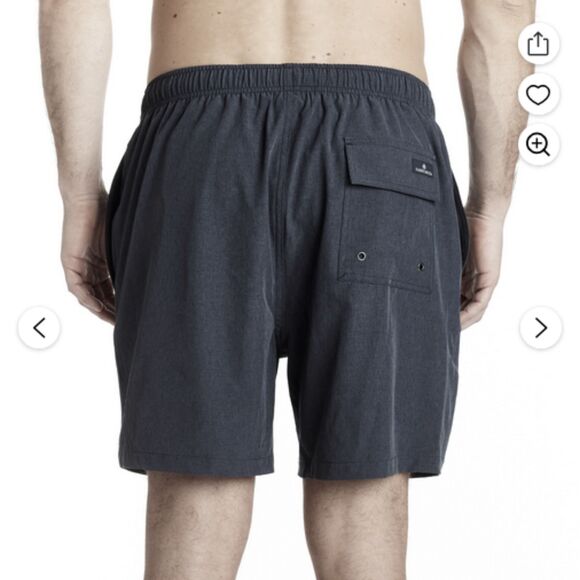 RFT Rainforest Men's Mesh Lined Solid Swim Trunk - Picture 3 of 5